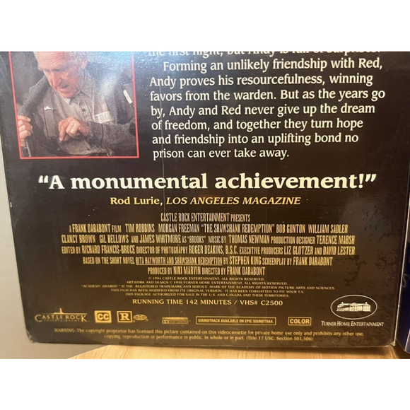 Vintage VHS lot Of 2 Mr. Holland’s Opus & The Shawshank Redemption - SEALED NEW - Picture 8 of 15